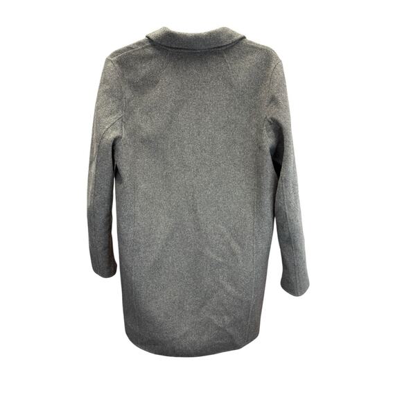 Banana Republic Wool Blend Double-Face Top Coat S Dark Heather Gray Unlined - Picture 7 of 12
